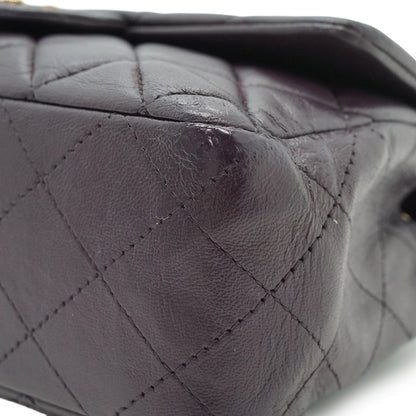 Single Flap Matelasse Mini Lambskin Chain Shoulder Bag