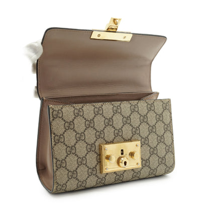 GG Supreme Studded Padlock Pearl-Embellished Small Chain Shoulder Bag