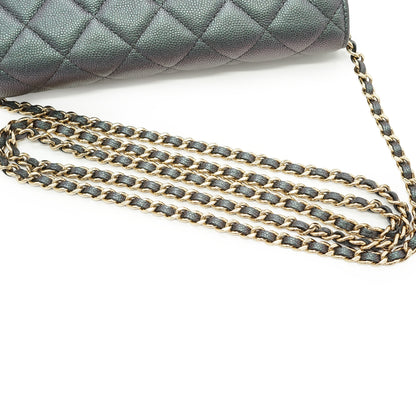 Caviar Matelasse Classic Wallet-on-Chain