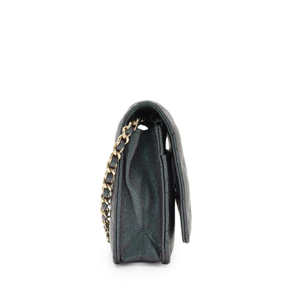 Caviar Matelasse Classic Wallet-on-Chain