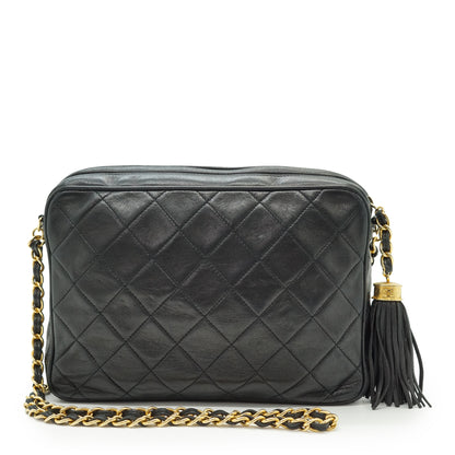 Vintage CC Lambskin Matelasse Fringe Chain Camera Bag