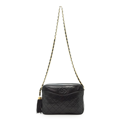 Vintage CC Lambskin Matelasse Fringe Chain Camera Bag
