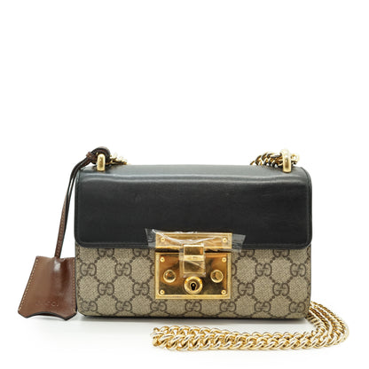 GG Supreme Coated Canvas Padlock Small Chain Shoulder Bag