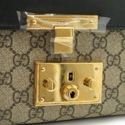 GG Supreme Coated Canvas Padlock Small Chain Shoulder Bag