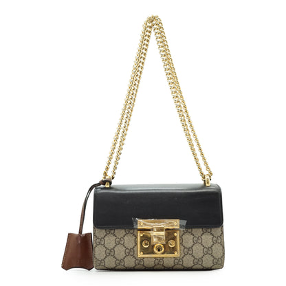 GG Supreme Coated Canvas Padlock Small Chain Shoulder Bag