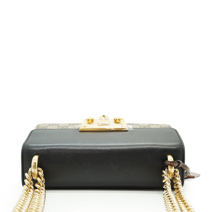 GG Supreme Coated Canvas Padlock Small Chain Shoulder Bag