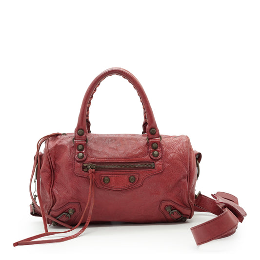 The Twiggy Classic Studs Cassis Handbag Mini