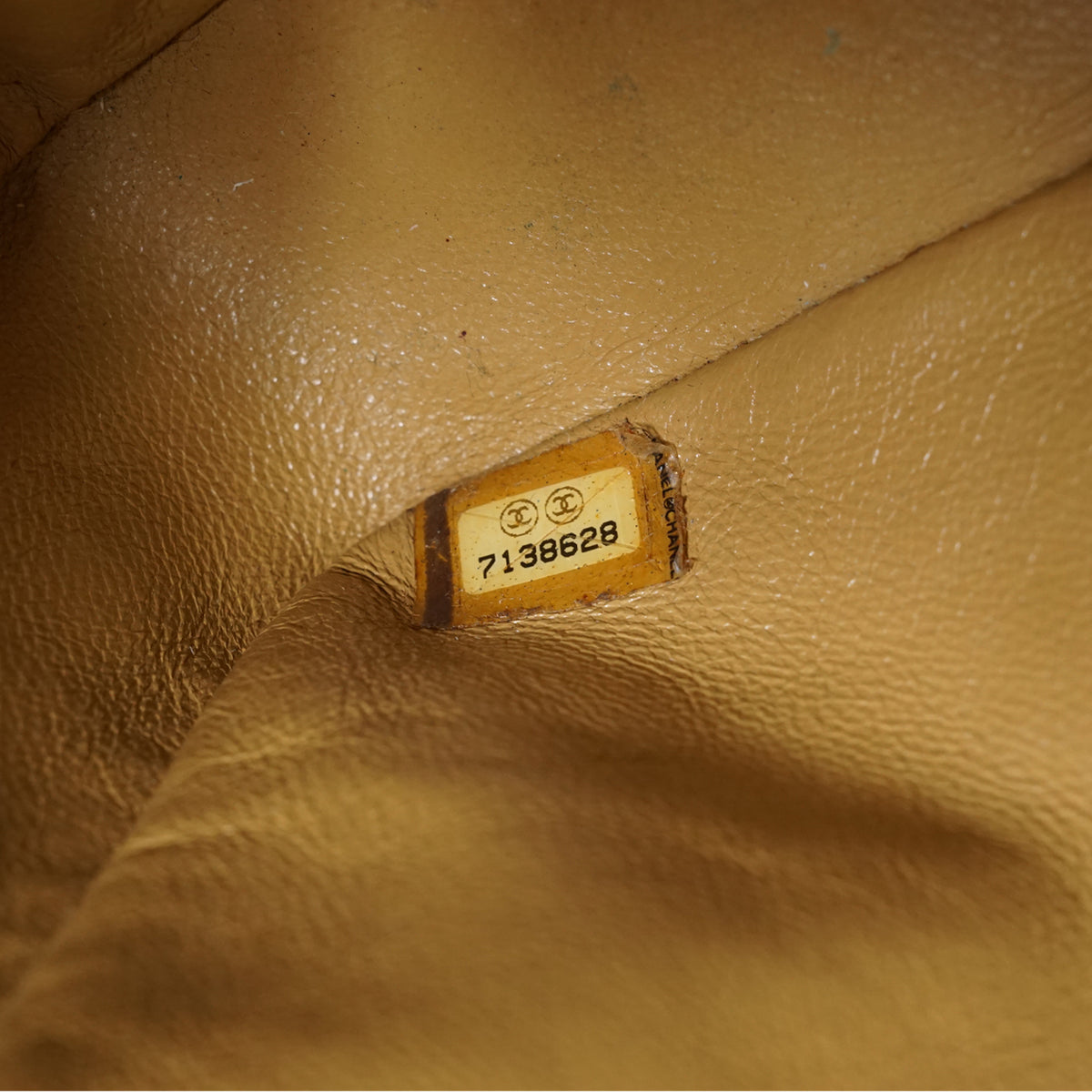 Vintage Surpique Chocolate Bar Chain Shoulder Bag