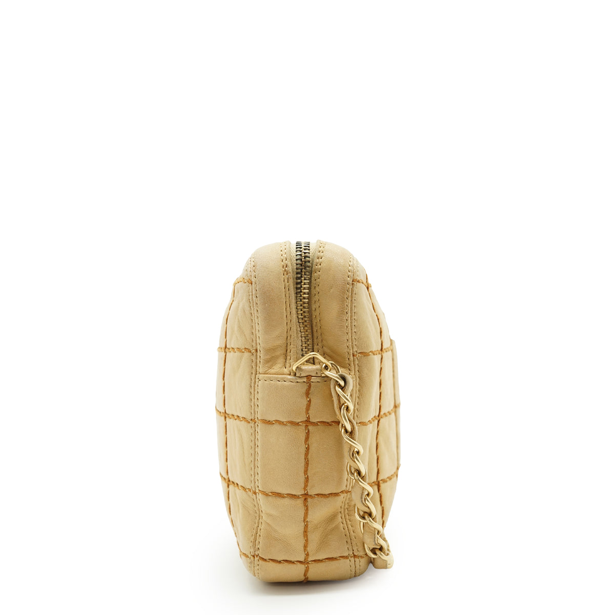 Vintage Surpique Chocolate Bar Chain Shoulder Bag