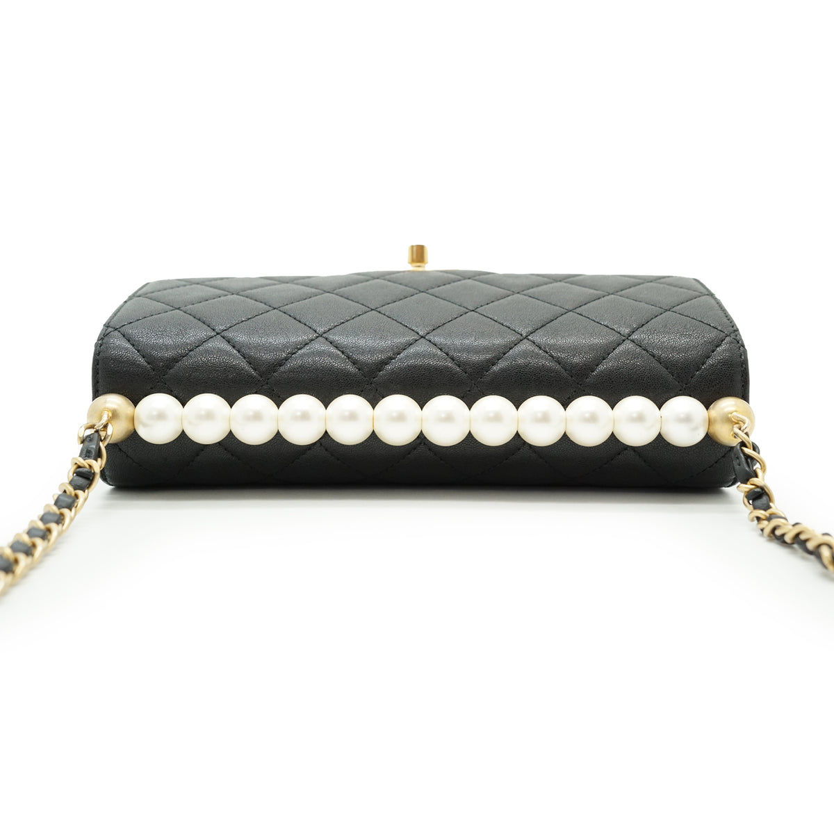 Lambskin Matelasse Chic Pearls Small Flap Bag