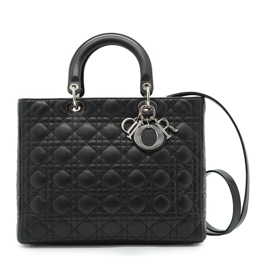 Lady Dior Large Cannage Lambskin