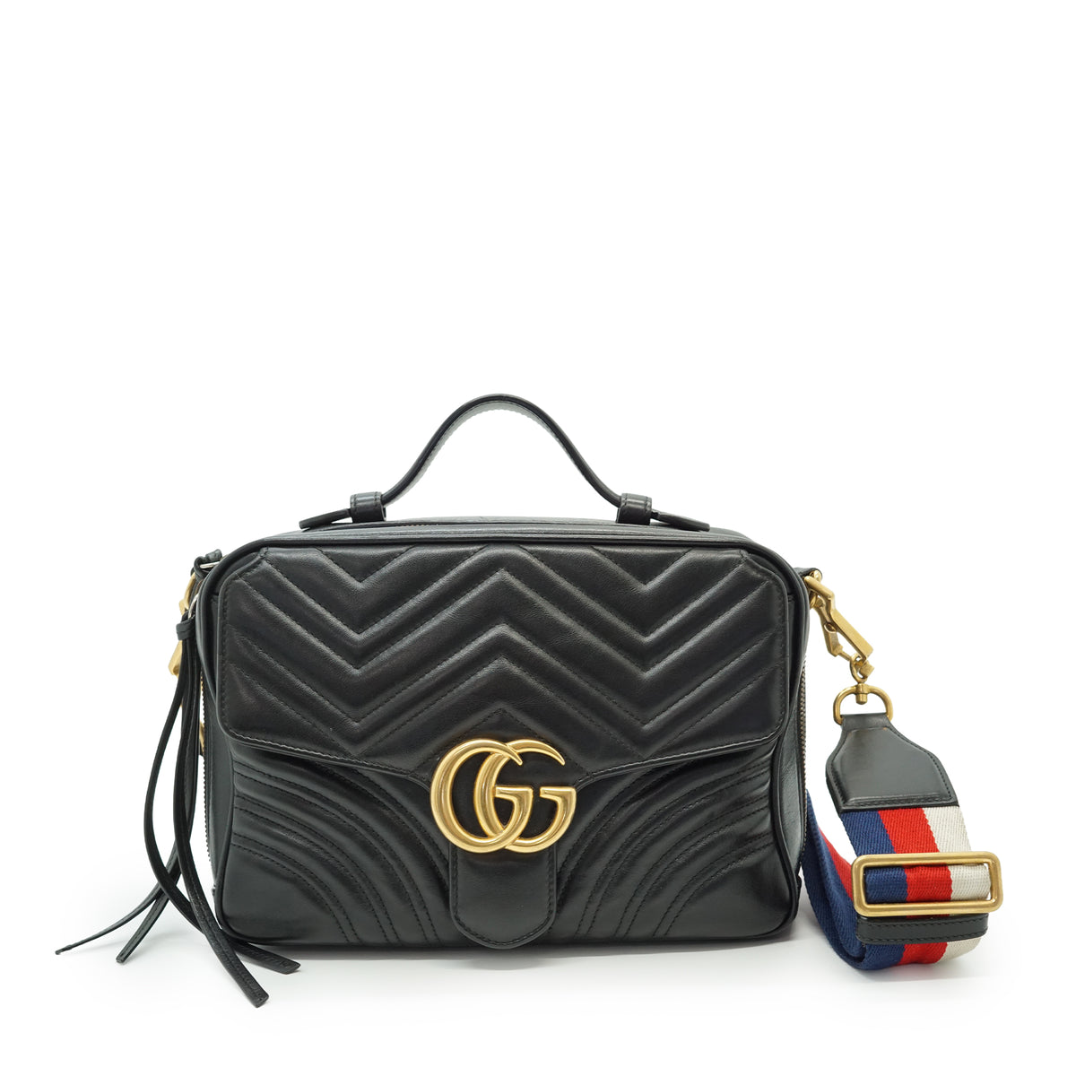 GG Marmont Sylvie Web 2way Small Top Handle Bag