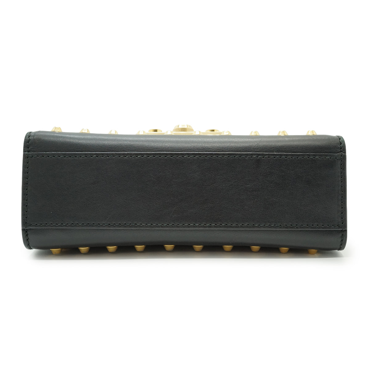 Studded Padlock Faux Pearl-Embellished Small Chain Shoulder Bag