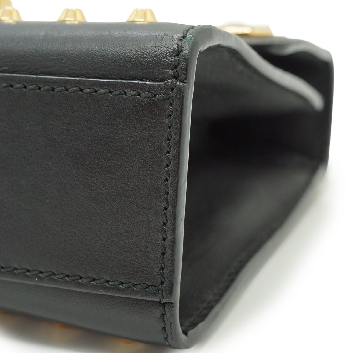 Studded Padlock Faux Pearl-Embellished Small Chain Shoulder Bag