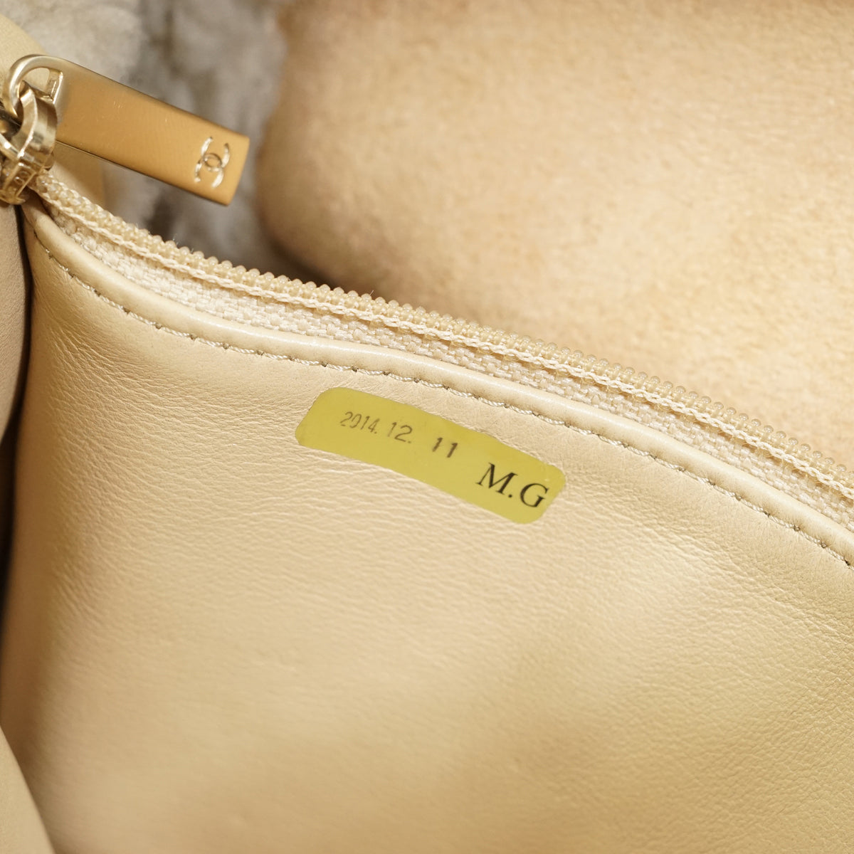 Pearl-Embellished Shearling Chain Flap Shoulder Bag