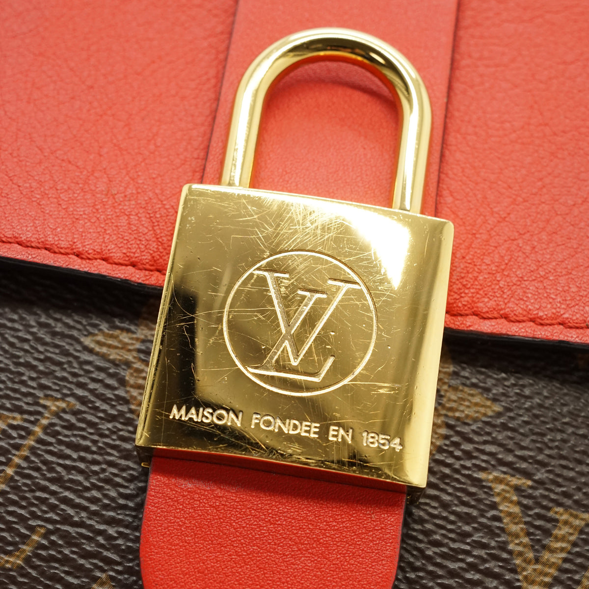 Monogram Locky BB Coquelicot 2way Top Handle Bag