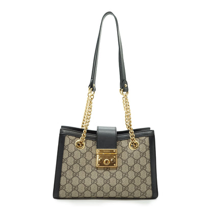GG Supreme Coated Canvas Padlock Small Chain Shoulder Tote