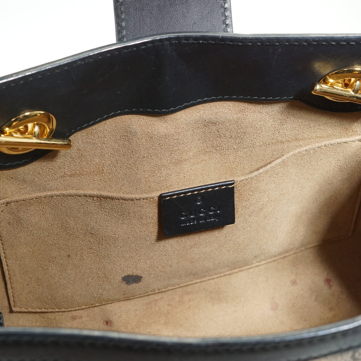 GG Supreme Coated Canvas Padlock Small Chain Shoulder Tote