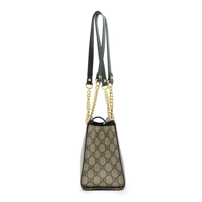 GG Supreme Coated Canvas Padlock Small Chain Shoulder Tote