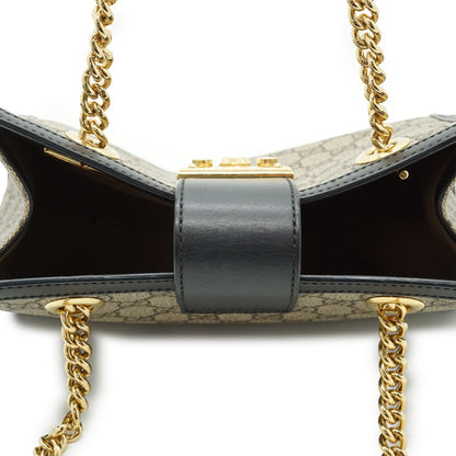 GG Supreme Coated Canvas Padlock Small Chain Shoulder Tote