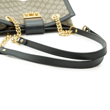 GG Supreme Coated Canvas Padlock Small Chain Shoulder Tote