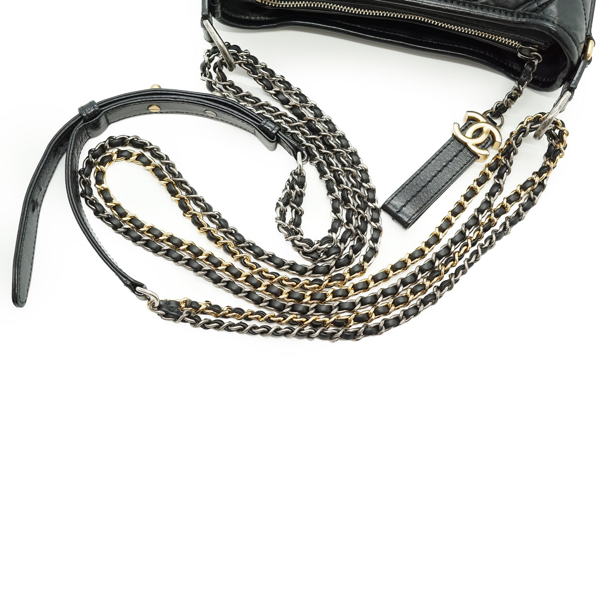 Gabrielle Calfskin Small Chain Hobo Bag