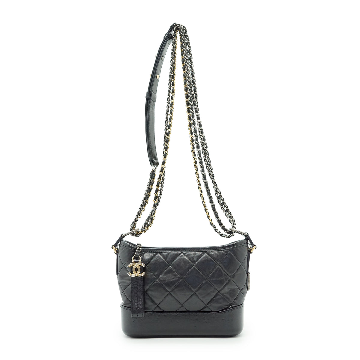 Gabrielle Calfskin Small Chain Hobo Bag