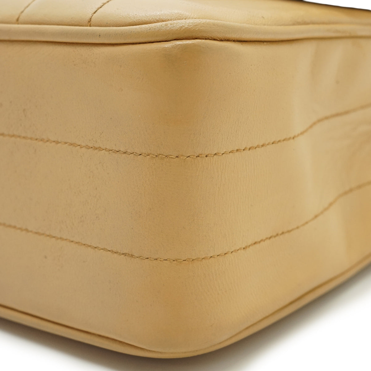 Vintage Lambskin Vertical Quilted Mademoiselle Top Handle Bag