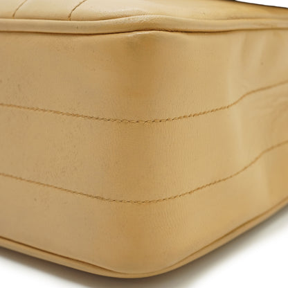 Vintage Lambskin Vertical Quilted Mademoiselle Top Handle Bag