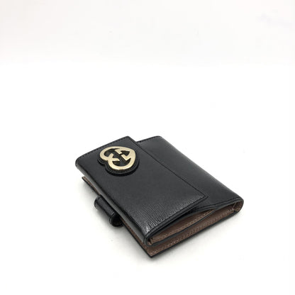 Gucci Heart Logo Card Case Monogram Leather