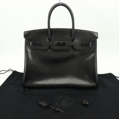 Box calf Birkin 35 So Black O stamp