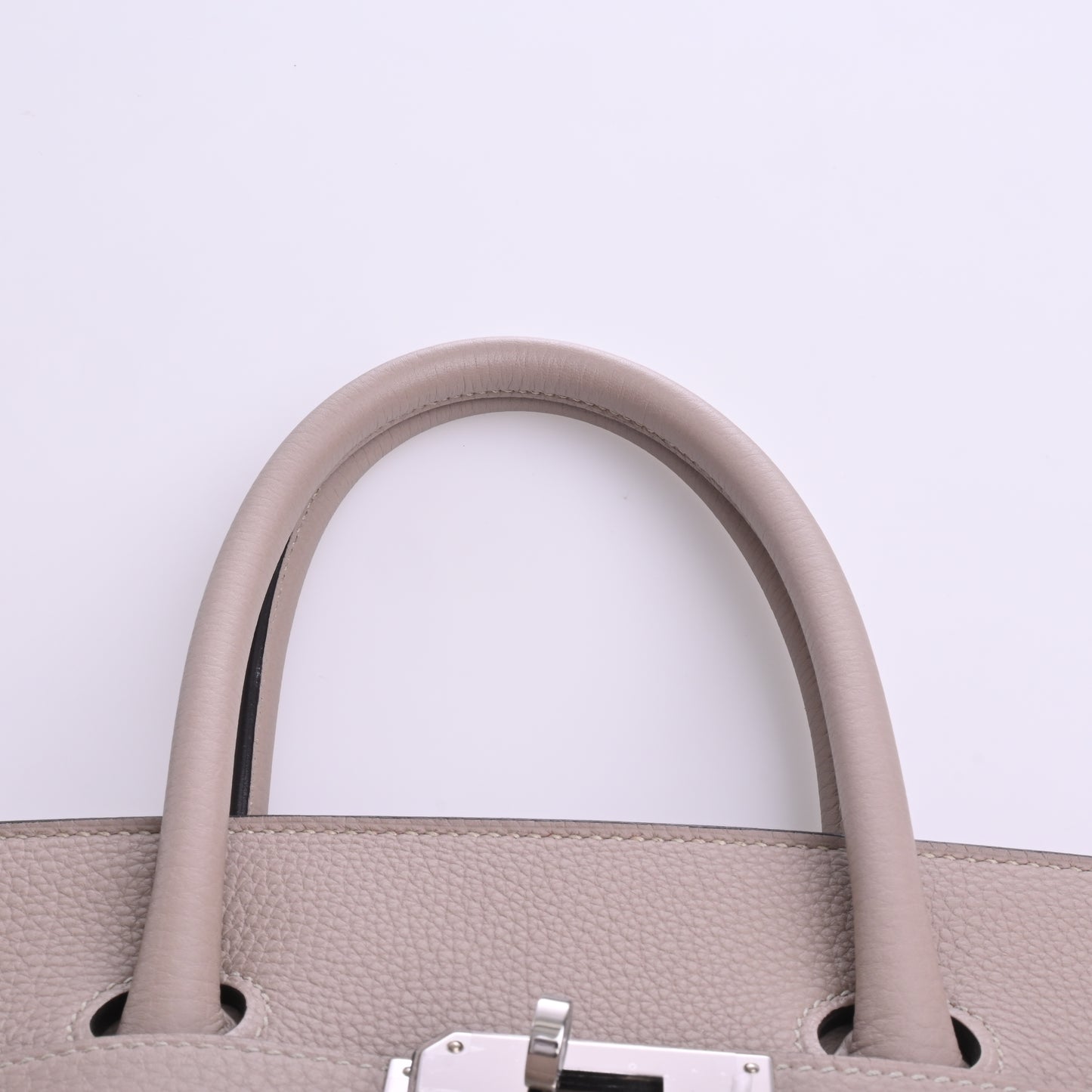 Togo Birkin 35 Tourtiere Grey Silver hardware C stamp