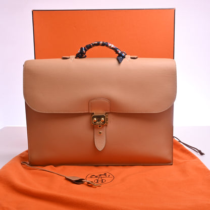 Kushvel Sac Adepeche 38 Business Camel G Hardware B Engraved