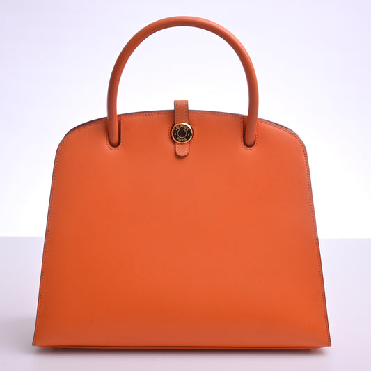 Calfskin Dalvi Hand Orange G hardware F stamp