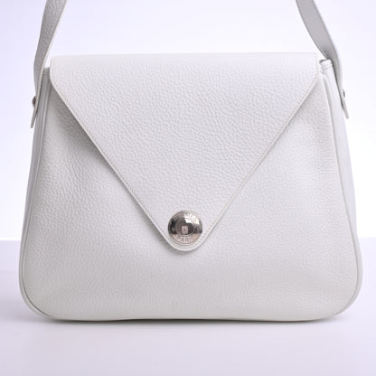 Taurillon Clemence Christine White Silver hardware B stamp