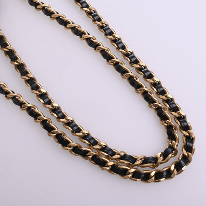 CHANEL22 Small Chain 2WAY Hand Black G Metal Fittings Random Number