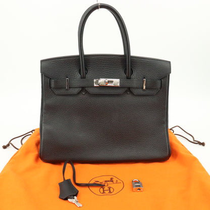 Togo Birkin 30, silver hardware, black, C stamp