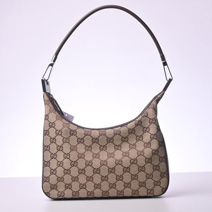 GG canvas shoulder bag brown