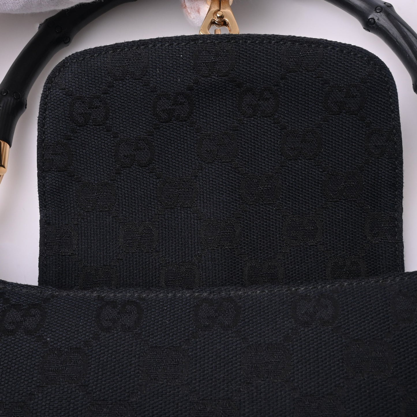 GG Canvas Bamboo Mini Hand Black