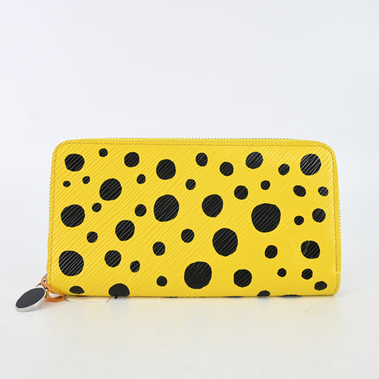 Epi Zippy Wallet Yayoi Kusama Yellow IC Chip