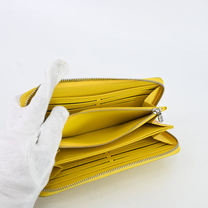 Epi Zippy Wallet Yayoi Kusama Yellow IC Chip