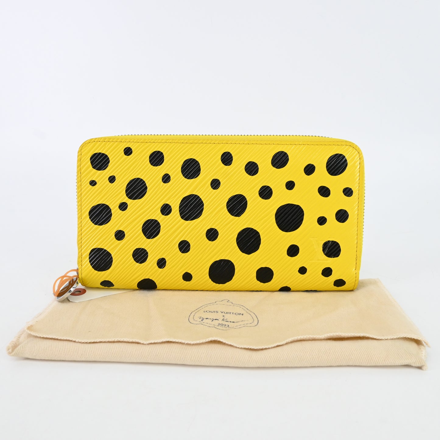 Epi Zippy Wallet Yayoi Kusama Yellow IC Chip