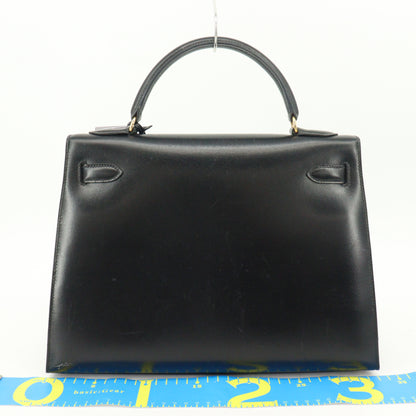 Kelly 32 Box calf Black G hardware 〇X mark