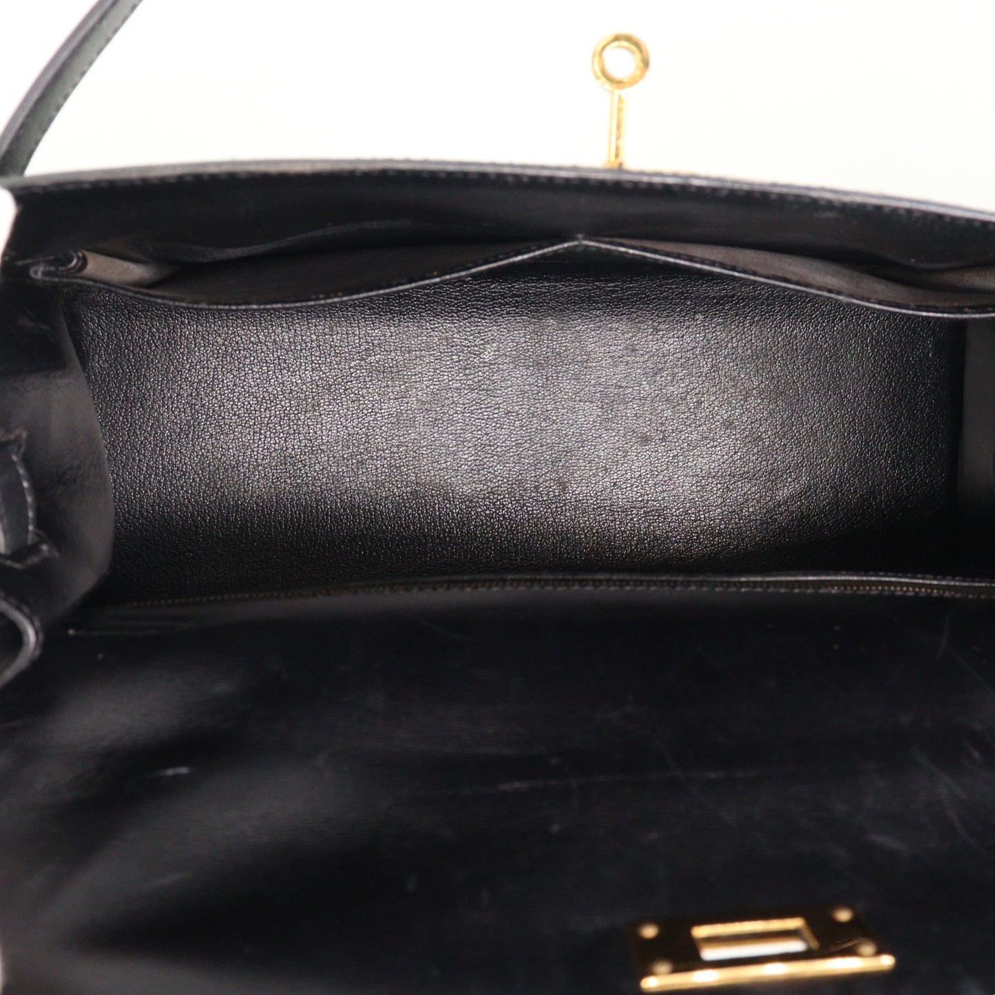 Kelly 32 Box calf Black G hardware 〇X mark