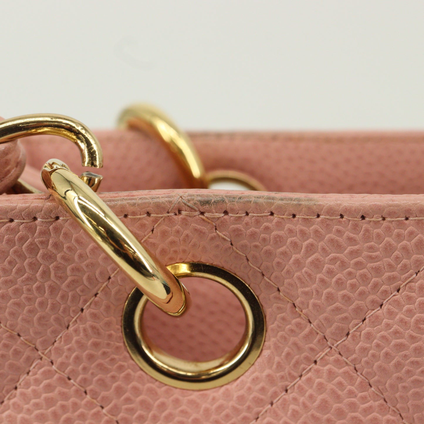 Caviar Chain Tote Pink G Metal Fittings 7972229