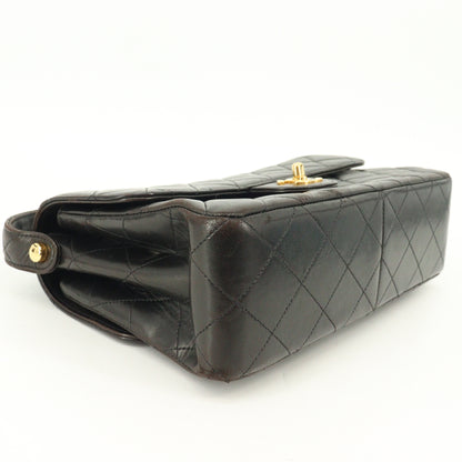 Double-sided flap shoulder bag in black lambskin with G hardware 4142863