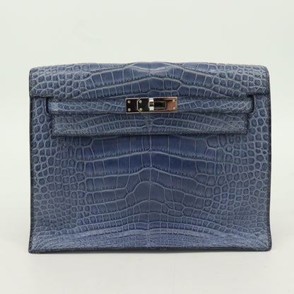 Pochette Kelly Dance Niloticus Blue Brighton SV hardware □ L engraved