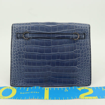 Pochette Kelly Dance Niloticus Blue Brighton SV hardware □ L engraved