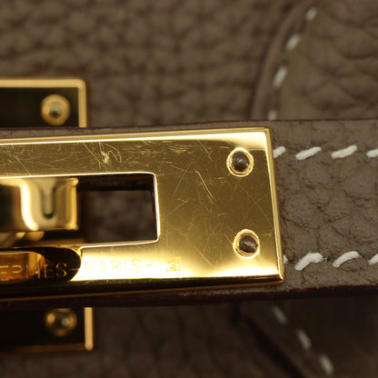 Togo Birkin 25 Etoupe G hardware C engraved