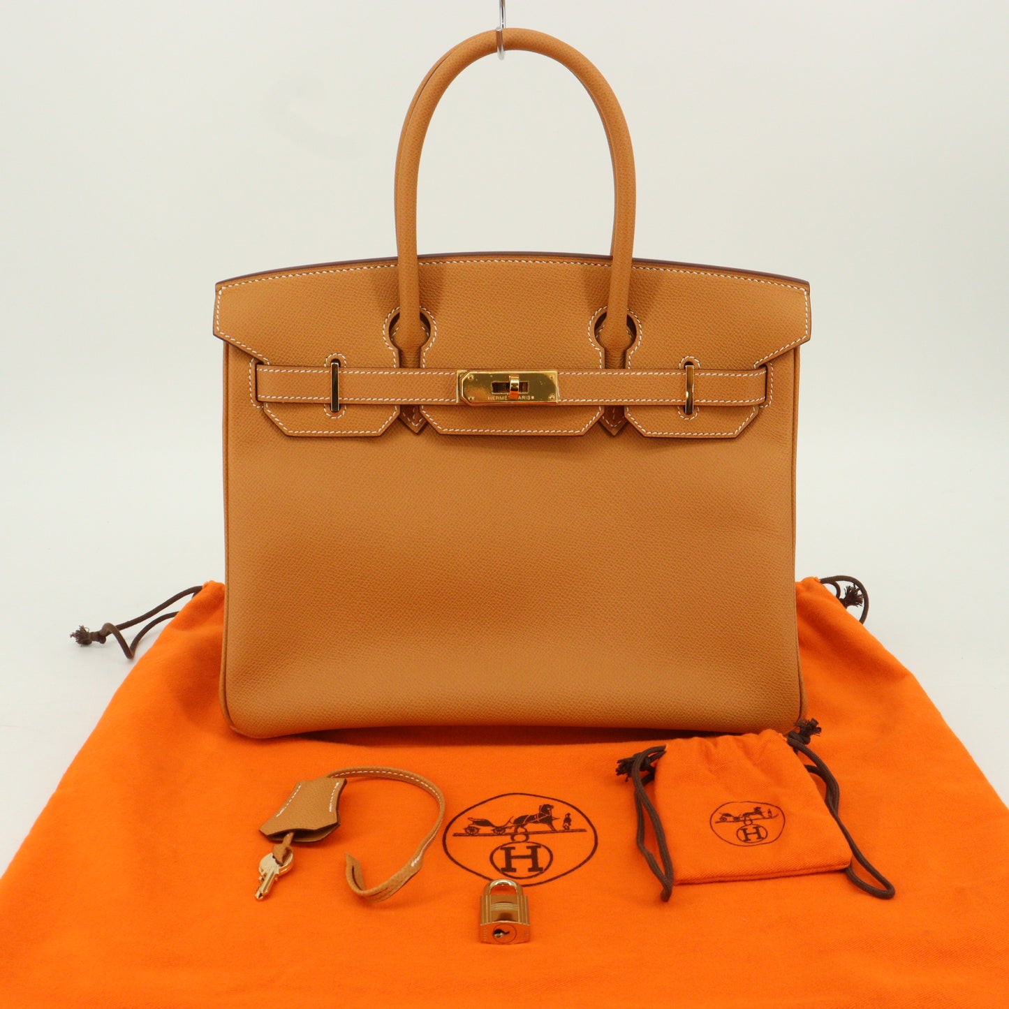 Epsom Birkin 30 Natural G hardware J engraved